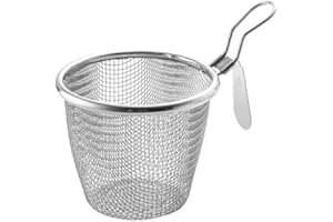PANDAXUN Cestello per pasta a rete, in acciaio inox, per bollire e sbollentare, con inserto per pasta, colino da appendere, utensili da cucina per spaghetti, ramen, pho e verdure