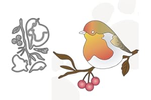 LZJSYKDQ Little Bird Die Cuts for Card Making, Wintergreen Metal Cutting Dies for Paper Scrapbooking, DIY Stencils for Album Party Wedding Festivals Decoration