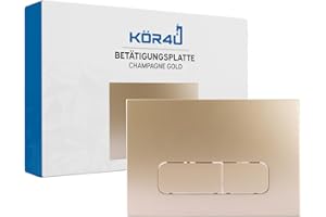 kör4u Placa de accionamiento para cisterna Geberit Sigma UP300, UP320 y Delta UP100, pulsador redondeado (dorado champán)