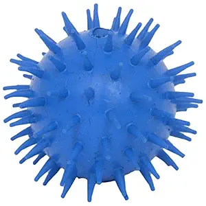 Love 'N Care Cat's Spikey Ball with Bell | Spiked Ball Dog Chew Toy, Puppy Teething Toy | Non-Toxic Rubber Ball Chew Toy