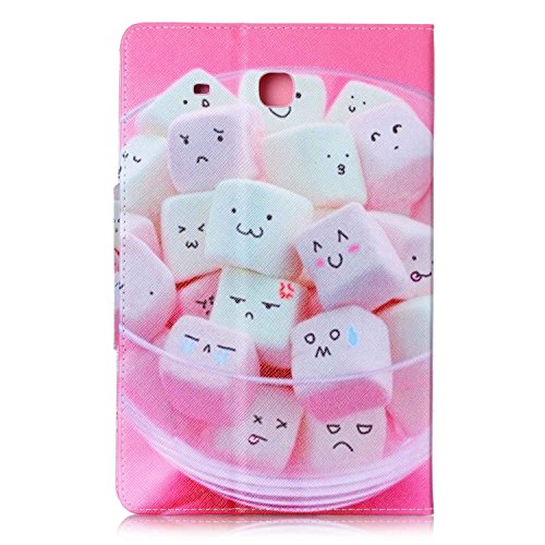 für Samsung Galaxy Tab E 9.6 Hülle Leder Emoji Zuckerwatte Muster,SKYXD [Auto Schlaf/Wach Funktion] PU Folio Klappbar Schutzhülle [Standfunktion/Brieftasche Kartenfach/Magnet] Klapphülle mit [Katze Handyanhänger + Eingabestift] 3 in 1 Zubehör Handy Tasche Etui for Samsung Galaxy Tab E 9.6 Zoll T560 T561 Bookstyle Flip Case Leather Cover With [Stylus and Dust Plug] - 3