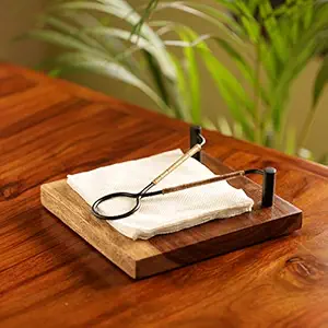 ExclusiveLane Cane Handwoven Napkin Holders for Dining Table in Sheesham Wood & Iron - Tissue Holder for Kitchen Office Restaurants, Tissue Stand Organizer (EL-005-552)