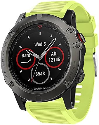 Tabcover for Garmin Fenix 5X Watch band,Soft Silicone Sport Replacement Strap Band for Garmin Fenix 5X Smart Watch