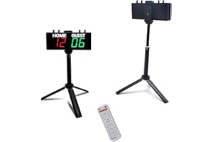 Ousmile Electronic Scoreboard, Tabletop Score Board Electronic Scorer, Portable LED Digital Scoreboard with Remote, Score Keeper for Indoor Games/Cornhole/Basketball/Pingpong/Volleyball(Red+Green)