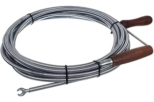 NAJDER Sbloccatore professionale per tubi con testa ad artiglio 9 mm x 8 m, spirale per la pulizia dei tubi, sblocco dello scarico, sonda di sblocco per lavello della cucina, vasca da bagno