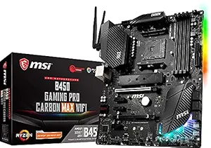 (Renewed) MSI Nvidia B450 Gaming PRO Carbon MAX WiFi ATX Gaming Motherboard