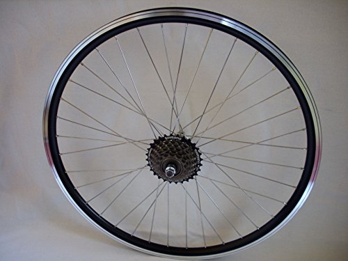 Hinterrad 26" mit Alu Hohlkammer - Felge u.7f. Shimano Zahnkranz,schwarz