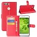 Produktbild Handy Tasche Huawei Nova 2 Plus, Lifeepro [Kartensteckplätze] Mit PU Leder Ultra Dünne Klapp-Handy Tasche magnet handytasche bookstyle Flip Case für Huawei Nova 2 Plus(Rot)