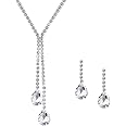 Yellow Chimes Jewellery Set for Women Fashion Crystal Zircon Necklace Set with Earrings for Women and Girls