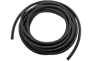 NAVESO Tuyau dessence 3m, Tuyau de Carburant, 8mm Diamètre Intérieur Tuyau de Carburant Durite, Essence Tuyau Durite Colliers de Serrage pour Petits Moteurs, Moto, Voiture, Camion