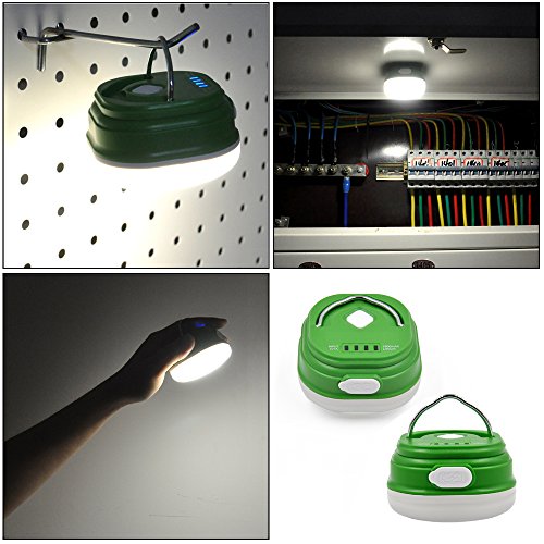 LED Campinglampe Zeltlampe Arbeitsleuchte Dimmbar USB Aufladbar Tragbar mit 2.5W LED, 1900mAh Lithium ionen Akku und Starke Magneten von Enuotek - 3