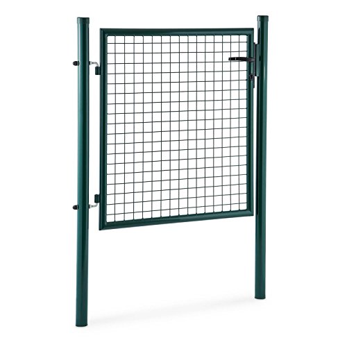 Waldbeck Duraporta 1510 Puerta para jardín de Malla (1,5 Metros de Altura, Acero, Cerradura de Seguridad para Cierre, 3 Llaves) - Verde