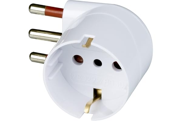 Schuko-adapter 90° platsbesparande