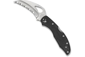 Spyderco Byrd Hawkbill Black FRN SpyderEdge Knife,6.7"