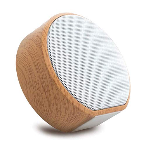 Preisvergleich Produktbild Drahtloser Bluetooth Mini Lautsprecher Holzmaserung Mini Outdoor Autolautsprecher Voice Broadcast Tragbarer Kartenlautsprecher,White