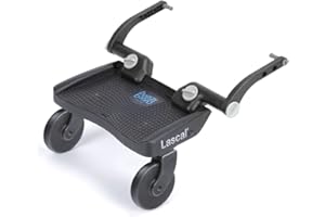 Lascal BuggyBoard Mini 3D, Plateforme poussette à la surface structrurée, Accessoire poussette pour enfants de 2 à 6 ans (22 kg), Pour tous landaus & poussettes, bleu