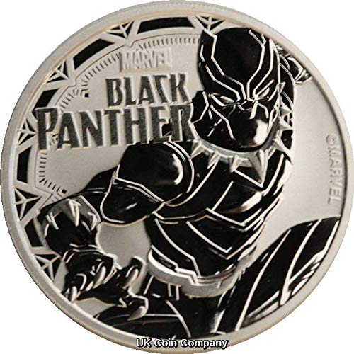 Preisvergleich Produktbild Uk Coin Company 2018 Tuvalu Marvel Black Panther Silver BU-Münze