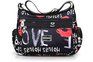 YXQSED Leggero Borsa a Spalla Tracolla Donna Casuale Monospalla Impermeabile Nylon lavoro Ciclismo Viaggio Palestra Sling Bag