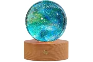 Rtyweth Crystal Ball Ornaments Fantasy Colorful Glass Ball Luminous Seven Planets Ball Forming Star Decoration 1 Set