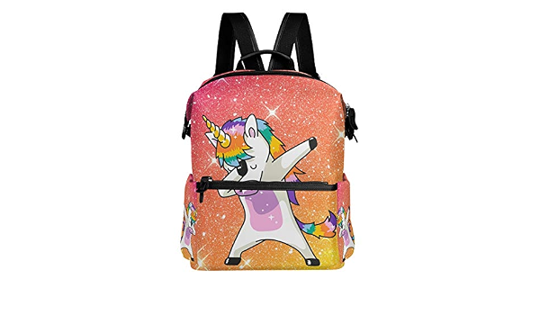 Zaino Zaino Starry Sky Cool Unicorno Rainbow Hair Travel Daycare Perfetto  per la scuola per ragazzi adolescenti : Amazon.it: Valigeria