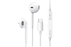 YMDEI USB C Headphones,TYPE C Earphones Wired HiFi Stereo Noise reduction,USB C Headphones with mic Type C in ear Earbuds for iphone 15 headphones,iPhone 15 Pro,Samsung Galaxy S23 Ultra S22 A53/54 P40