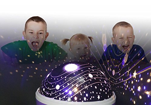 CalMyotis® Stern Projektor Nachtlicht, 360 Grad drehender Starlight Stern Himmel Projektor Romantische Geburtstags Weihnachtsbaby Kinderschlafzimmer Nachtlampe - 3