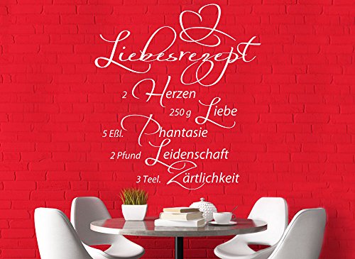 Grandora W766 Wandtattoo Liebesrezept Küche Esszimmer braun - 3