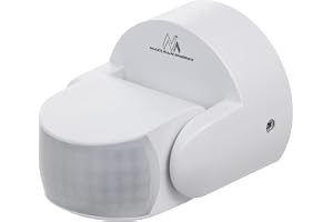 Maclean PIR-rörelsedetektor, infraröd, IP65, vit, räckvidd 12m, max. belastning 600/1200W, MCE468 W