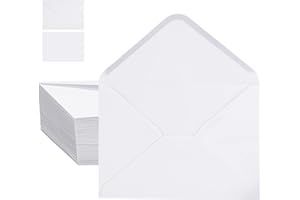 ‎MOCRAFT Mocraft 50 Weiß Briefumschläge mit Nassklebung Umschläge B6 Vintage kraftpapier Kuvert Briefumschläge Ohne Fenster mit Eingebettetem Siegel Für Hochzeit Gruß-Karten Einladungen