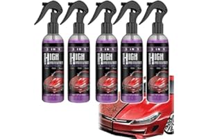 Wesh 3 in 1 High Protection Quick Car Coating Spray, 100ml Car Ceramic Coating Spray, Plastic Parts Refurbish Agent, Quick Coat Car Wax Polish Spray For Cars (5pcs)