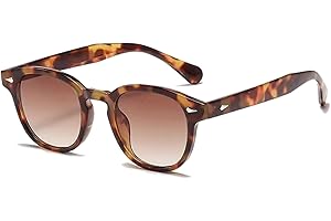 LHSDMOAT Occhiali da sole sportivi vintage anni '70 rotondi UV400 in stile Depp per uomo e donna, occhiali da sole colorati per la guida e i viaggi