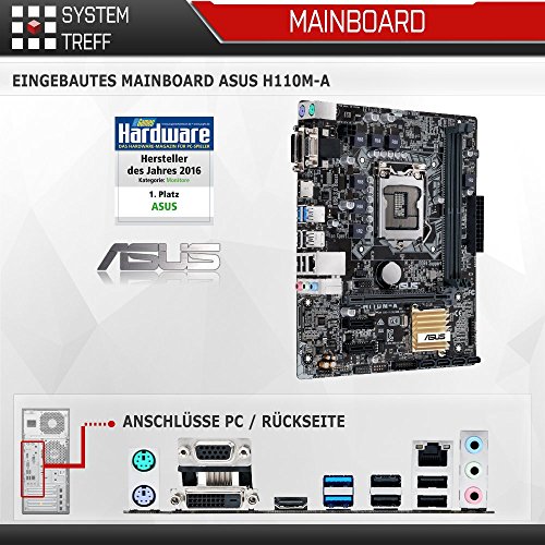 Gaming PC / Multimedia COMPUTER inkl. Windows 10 Pro 64-Bit! – Quad-Core Intel Core i7-6700K 4x 4.2 GHz – Nvidia Geforce GTX 1050 Ti mit 4GB GDDR5 RAM – 8GB DDR4 RAM – 120GB SSD + 1000GB HDD – 24-fach DVD Brenner – USB 3.0 – DVI – HDMI – Gamer PC mit 3 Jahren Garantie! - 4