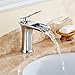 Produktbild Aimadi Badarmatur Waschtischarmatur Wasserhahn Bad Mischbatterie Waschbeckenarmatur Waschbecken Wasserfall Badezimmer Chrom