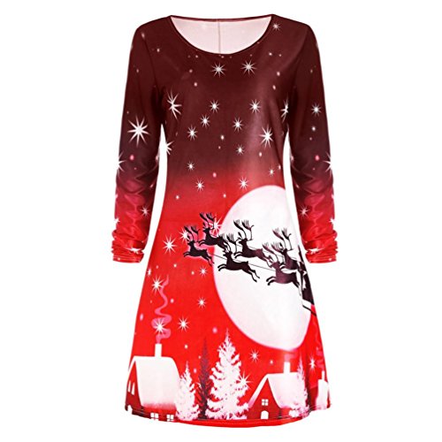 Christmas Dress Women Internet Women Print Christmas Dress Long Sleeve |  Desertcart Samoa