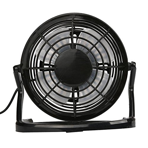 Ularma MIni Fan USB Ventilator Schreibtisch Kühler Super Silent Diameter 96mm (Schwarz) - 2