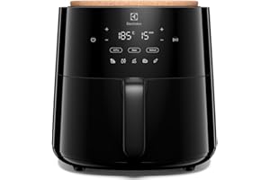 Electrolux Friggitrice ad aria EAF5B - Capacità 5L - Friggitrice aria Rivestimento antiaderente - 1500W - 8 Programmi preimpostati - Lavabili in lavastoviglie - Timer 0-60min - 80-200°c