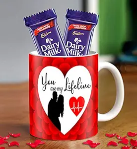 Midiron Dairy Milk Chocolate Gift Pack| Love Quoted Coffee Mug| Valentine?s Gift, Birthday Gift, Anniversary Gift for Boys, Girls, Someone Special
