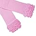 Koly Kids Girls Candy Color Kneepad Socks Leg Warmer Cotton Leggings (Pink)