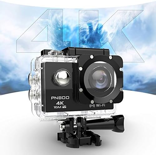 PNBOO PA-30 170 Degree Wide-Angle 4K 30fps 16MP Waterproof Action Camera with 2.0 Inch HD Ultra Display with Sony Sensor and WIFI (Black)