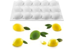 Yusat Stampo in silicone al limone per mousse al cioccolato per sapone fatto in casa e pasticceria e biscotti