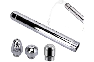 FUNMOVE Ducha Enema Douche Accesorios Aluminio 3 Alcachofa de Ducha Boquilla de Agua Anal Rinse Vaginal Kit de Limpieza + Bolsa de terciopelo