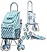 Produktbild dbest products Bigger Trolley Dolly Stair Climber, Moroccan Tile Grocery Foldable Cart Condo Apartment