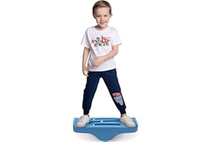 Arkyomi Planche Equilibre pour Enfant,Planche D'équilibre avec du Feutre,Planche À Balancer Montessori Balance Board avec Design Incurvé,aire de jeux interieur exterieur jeu educatif Dès 2 ans