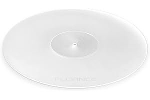Fluance Acrylic Platter Mat for Turntables - Reduces Vibrations for Improved Sound Clarity for Vinyl Record Playback, Antistatic, Precision Machined, Compatible with 12" Record Players (PM50)