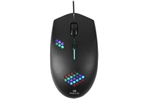 NGS GMX-120 Mouse Gaming con Cavo USB, Mouse Ottico 800/1200dpi con Luci LED a 7 Colori