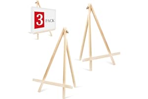 NAKALIXIR 3 Pack 9 Inch Wood Easels, Easel Stand for Painting Canvases, Tripod, Kids Student Tabletop Easels for Painting, Art Craft Painting Easel Stand for Artist Adults Students