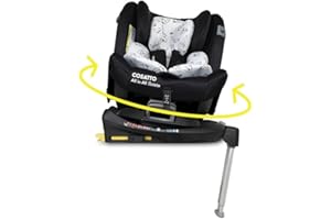 Cosatto All in All Rotate 360° Swivel Spin Car Seat - Group 0+123, 0-36 kg, 0-12years, ISOFIX, ERF, Anti-Escape (Black Foxed)