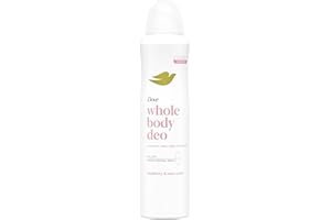 Deodorante Dove Spray Whole Body Deo 150ml, Deodorante per Tutto il Corpo, Profumo di Lamponi e Rosa, Protezione dagli Odori fino a 72 ore, Dermatologicamente Testato, Formula Antimacchie