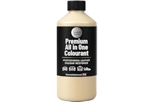 THE SCRATCH DOCTOR Scratch Doctor All in One Leather Colourant Self Seal Leather Dye Repair Paint for Furniture, Sofas, Car Seats (Cream, 250ml)