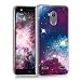 Produktbild kwmobile Hülle für ZTE Blade V7 Lite (5") - TPU Silikon Backcover Case Handy Schutzhülle - Cover klar Space Design Mehrfarbig Pink Schwarz